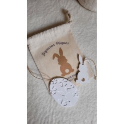 Duo lapin de pâques blanc