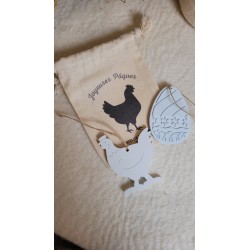 Duo cocotte de pâques bleu